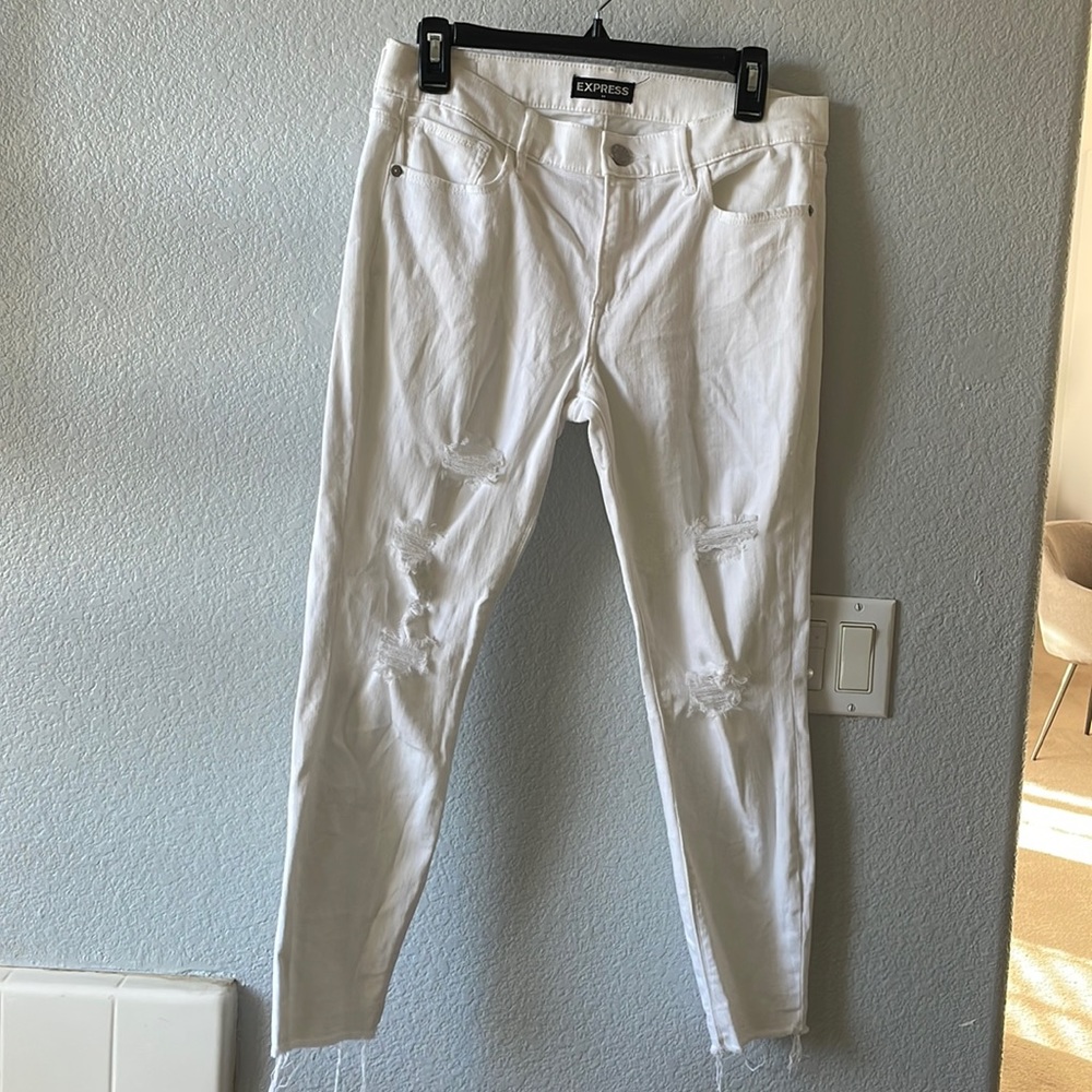 White Express Mid Rise Legging size 8